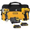 DEWALT DCK240C2 - Trapano avvitatore a batteria e avvitatore a percussione, 20 V, con 2 batterie e caricabatterie