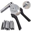 UPTODD Pinza Per Rete Metallica, Type M Nail Ring Pliers, pinza di fissaggio per filo con 600 morsetti per pinza di recinzione, pinze di fissaggio per cavi, manutenzione recinzione (Black)