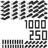 FERRI GROUP Kit Livellamento Piastrelle 1250 Pezzi - Made in Italy - 250 Cunei e 1000 Distanziatori 2mm - Sistema Autolivellante per Piastrelle da Pavimento e Parete