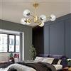 WHLMYH Lampadari, Lampadari Eleganti Semplici, Classico Illuminazione a Sospensione Elegante per Soggiorno Sala da Pranzo Camera da Letto Ufficio,D'Oro,6 T.