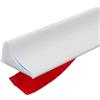 GDWD Ferma-acqua per doccia senza cornice, in silicone, autoadesivo, per bagno e cucina, 100 cm, colore bianco