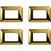 ZOREI 4 Pezzi Placche Compatibile Con Bticino Matix, Placche In Plastica (3 Posti/Moduli,Oro Lucido)
