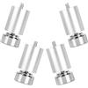 X1NGFU 4X Piedini per Mobili,Gambe per Divani Regolabili,Piedini per Mobili In Lega di Alluminio,Piedino per Cucina di Ricambio,Gambe per Letto Tubo Tondo,con M10 Barra Filettata,Argento (8cm/3.1in)