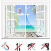 LRHRHR Zanzariera Magnetica Finestra, Rete Tenda Anti-Zanzare Porta Auto Chiusura, Facile da Installare, Per Corrido Porta Finestra-White-B|| 70x76inch(180x195cm)