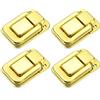 BBTISG 4 Pezzi Chiusure a Levetta in Metallo Piccole Chiusure a Levetta in Ferro Stile Retrò Decorative per Scatole di Gioielli, Cassette Degli Attrezzi in Legno (oro)