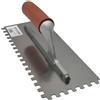 RAIMONDI Spatola Dentata Professionale in Acciaio Inox, 28x12 cm, Impugnatura Ergonomica in Gomma, 3 Dentature Disponibili (Dente 12x12 mm)