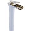 Gx Rubinetto Bagno Cascata, Rubinetto Bagno Lavabo, Nero Ottone Rubinetto Lavabo, Acqua Calda E Fredda Disponibile, Alto Miscelatore Monocomando, Per Bagno o Avabo Bagno, Con Valvola In Ceramica, Antico