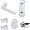 dibi Kit maniglieria interna con limitatore di apertura in alluminio per porte blindate colore Argento