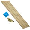 SOTECH 1 pezzo Profilo di Transizione di SOTECH/Profilo per Pavimenti/Alluminio/Ottone Anodizzato / 1000 x 37 x 2 mm/Forato/incl. Set di Fissaggio