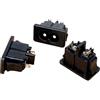 XIAONIYI 5 pezzi IEC320 C8 nero 2 terminali spina di alimentazione presa di ingresso AC 250 V 2,5 A