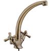 WEBMARKETPOINT Miscelatore rubinetto lavello in ottone bronzato per cucina classico