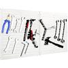 COSTWAY Portautensili Magnetici 4 pz, Organizzatori Magnetici per Utensili con 32 Strisce Magnetiche, Pannelli Magnetici Salvaspazio per Accessori per Banchi da Lavoro Garage e Negozio
