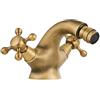 LAKKOAKOAA Rubinetto Bidet Rubinetto Bagno Rubinetto Lavabo, Stile Anticato Vintage Ottone Doppia Leva Miscelatore Bagno, Miscelatore Bidet, Bronzo