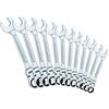 USAG 285 KF/SE12 U02856161 Serie di 12 Chiavi Combinate Snodate a Cricchetto
