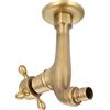 Garosa Rubinetto per Lavabo a Muro Rubinetto per Controllo Dell'Acqua Fredda/Calda Classico Europeo Rubinetto Acqua Monocomando in Ottone Massiccio Anticato con Rubinetteria (#1)