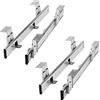 SOTECH 2 paia Estensione tastiera JUNKER KT1-30-H35-400-NF 400 mm colore argento (Estensione parziale/Con staffa di montaggio/Regolabile in altezza/Caricabile fino a 30 kg) Mensola tastiera