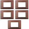 Electron CONFEZIONE DA 5 PLACCHE IN PLASTICA SATINATA, COMPATIBILE CON VIMAR PLANA, 3 MODULI/POSTI, COLORE BRONZO, DESIGN ELEGANTE E MODERNO, PER INTERRUTTORI/PRESE, TECNOPOLIMERO DI ALTA QUALITA'