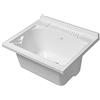 Inbagno Lavatoio-Lavapanni in Resina, Bianco, 45x50-45x60-50x50-60x50-60x60, Ideale per Installazione su Mobile o Piano da appoggio (60x50)
