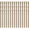 QUARKZMAN Set 15pz Punte Elicoidali Cobalto M35 da 2mm Acciaio Alta Velocità per Trapano Metrico Lunghezza Totale 48mm per Foratura e Taglio Metalli Duri Acciaio Inossidabile
