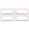 ZOREI 4 Pezzi Placche Compatibile Con Vimar Plana, Placche in Plastica Effetto Satinato (7 Posti/Moduli,Bianco Satinato)