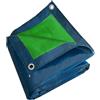 Tecplast Telo Impermeabile 8x12 m - TECPLAST - SR150MU - Blu e Verde - Alta Qualità - Telo protettivo per esterno - Telone occhiellato