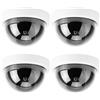 Dioche 4Pcs Telecamera Finta Videocamera Finta Sorveglianza Dummy Camera Antifurto Realistico Emisfero Ad Alta Simulazione Con Flash Led Telecamera CCTV Ad Alta Simulazione.