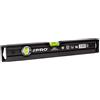 PRO800 Livella a Bolla 40cm fresata su un lato con Profilo Ergonomico - ERS+ (Easy Reading System) Livella bolla e precisa con tappi di chiusura antiurto - Colore Nero