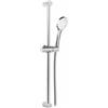 Palazzani Saliscendi bagno, Asta per Doccia Regolabile in Ottone, Ø25mm, Supporto Doccia Orientabile in ABS, Flessibile 1,5m, Doccetta 3 Getti