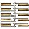Erhard-Trading Set di 10 barre di ancoraggio per carichi pesanti + cartuccia di ancoraggio composita in acciaio zincato o acciaio inox (acciaio zincato, M10 x 130 mm)
