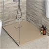 Inbagno Piatto doccia in Resina, disponibile in diverse misure, design ultraslim con effetto pietra serie Agorà (80x100, Tortora)
