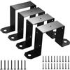 Generico POST FARACKET, staffe per pali di legno,4x4 in metallo post di recinzione ties | Supporto a di U resistente con dispositivo di fissaggio nero per esterno, interno, giardino, cortile