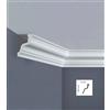 Generico Cornice Decorativa per Soffitti e Pareti in Polistirolo Estruso 8x8,5 cm, Lunghezza 2 Metri, Bianca, Leggera, Stile Liscio Classico, Facile da Montare, per Interni, Controsoffitti e Decorazione Muri