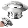 Generico 80mm-200mm Antipioggia Comignoli Del Tetto，Comignolo In Acciaio Inox Cono Con Retina Copertura, Tubo Della Stufa Topper, Del Camino Copertura Antipioggi(80mm/3.1in)