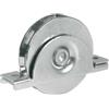 IBFM Ruota per cancelli con supporto interno 2 cuscinetti Gola V con scarico ART. 393/A IBFM (MM. 80)
