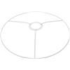 Garneck Paralume Rotondo in Ferro Bianco per Lampada Vintage E27 | Cornice per Paralume, Armatura Anello Ø 30cm, Uso Decorazione Elegante