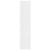 DecoMeister Porte a Lamelle Chiuse in Legno 444x1995 mm Confezione da 1 - Porta Pino Massiccio - Anta per Armadio a Persiana Cieca - Frontali Mobili e Antine per Guardaroba - Preverniciato Bianco