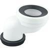 QOXEZY Set di collegamento per WC, raccordi per tubi igienici, ugello per tubo WC, ugello per tubo di scarico dritto eccentrico, installazione tubo di scarico per fognatura WC Parte di collegamento di tenuta
