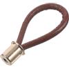 HOLIDYOYO Maniglia in Pelle Marrone per Mobile, Armadio e Cassettiera Vintage | Finitura Elegante Lega di Alluminio e Ferro, Superficie Liscia, Presa Comoda, per Interni Domestici