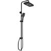 Görbach Colonna Doccia idromassaggio Sistema Doccia in Acciaio Inox 304 Senza Miscelatore Doccia Soffione Set Doccia Nero Opaco Set Doccia a Pioggia con Soffione 30 * 19cm