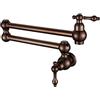 XJTNLB Miscelatore da Cucina Pieghevole Doppia Articolazione Ugello Rubinetto Cucina a Muro Ottone Rubinetto Acqua Fredda Rubinetti Cucina Rubinetto per Riempire Bacinelle Marrone Antico