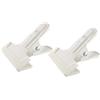 PDETVEO 2 morsetti a molla resistenti da 10,6 cm, grandi clip per cerniera in metallo bianco, morsetti in gomma per supporti per sfondo fotografico, progetti di miglioramento della casa
