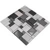 conwire Piastrelle a mosaico in alluminio bianco grigio nero mosaico di cristallo per rivestimento parete cucina bagno