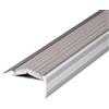 Floordirekt Profilo per gradini Power Grip | Profilo per scale con inserto in gomma antiscivolo | Preforato o autoadesivo | Materiale di montaggio incluso (100 x 4,2 x 2 cm | Preforato | Grigio)