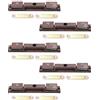 MroMax - Chiavistello magnetico a doppio tocco, per armadi, armadietti, porte in vetro, 5 pezzi, colore: Marrone