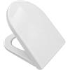 Inbagno Copriwater compatibile VITRA INTEGRA ROUND, sedile wc in termoindurente bianco, modello dedicato, completo di ciambella e cerniere