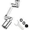 AGSYFFD Estensore per rubinetto, estensore per rubinetto da cucina, in acciaio inox, girevole a 1080°, 2 modelli di beccuccio, adattatore per rubinetto resistente agli spruzzi