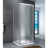 Yellowshop - Box doccia a 3 lati cabina cristallo 6 mm rettangolare quadrato 70 80 90 100 120 (cm 80 x 80 x 80, Cristallo 6mm Puntinato Opaco)