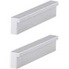 jiajulashou123 Maniglia per Porta Armadio Maniglie per Mobili da Cucina Argento 2 Pezzi Maniglia per Cassetti in Lega di Alluminio Pomelli Moderne per Armadi Cucina Camera da letto (Hole distance:64mm)