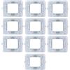 Electron Supporto per placche, Compatibile Con Bticino Matix, alta qualità e lunga durata, per placche in plastica, alluminio e vetro, originali e compatibili (10x, 2 moduli)