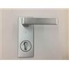 SECUREMME KIT COMO SECUREMME PLACCA+MANIGLIA QUADRA IN ALLUMINIO F1 ARGENTO